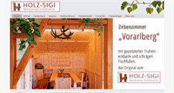 Desktop Screenshot of holz-sigi.de