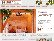 Tablet Screenshot of holz-sigi.de